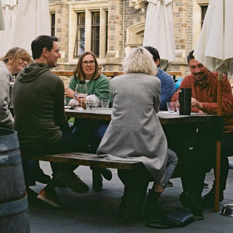 group of people chatting